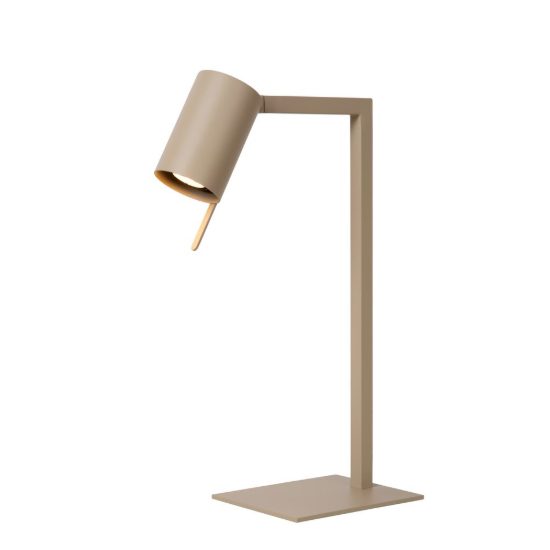 Lampada da scrivania con faretto orientabile per studio contemporanea tortora