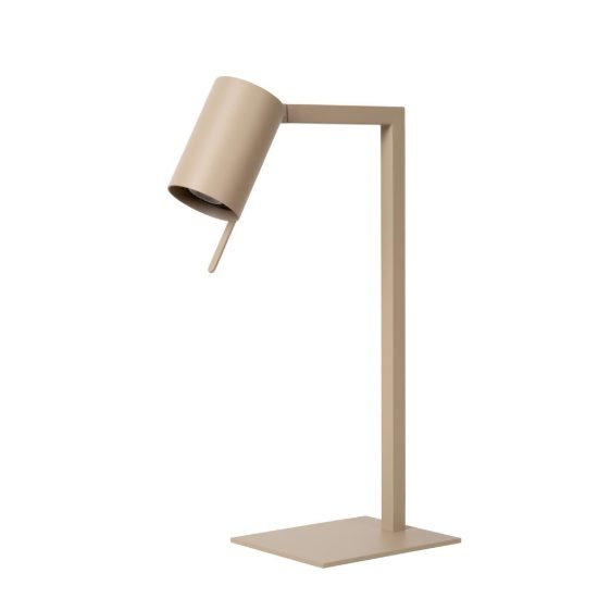 Lampada da scrivania con faretto orientabile per studio contemporanea tortora