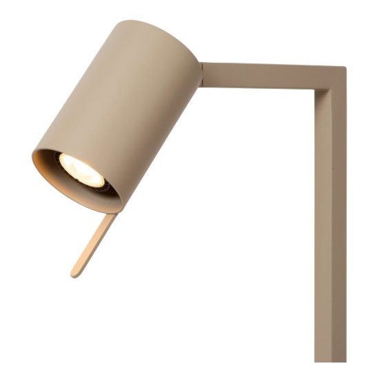 Lampada da scrivania con faretto orientabile per studio contemporanea tortora