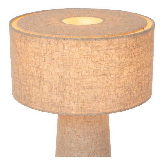 Lampada da tavolo a cilindro per salotto moderna tortora