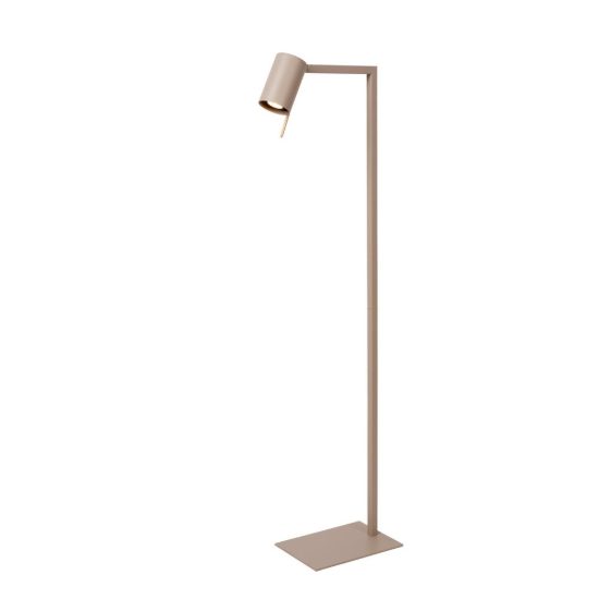 Lampada da terra da lettura con faretto orientabile per salotto contemporanea tortora