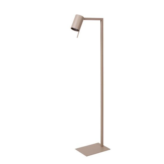 Lampada da terra da lettura con faretto orientabile per salotto contemporanea tortora