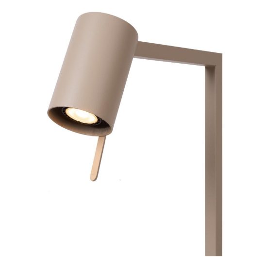 Lampada da terra da lettura con faretto orientabile per salotto contemporanea tortora
