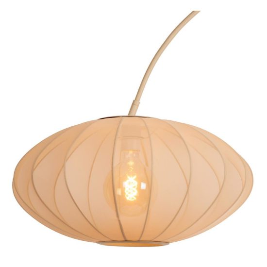 Lampada da terra ad arco per sala da pranzo moderna crema