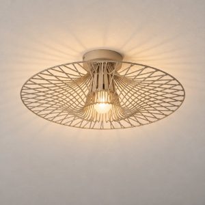 Plafoniera rotonda per camera da letto moderna tortora