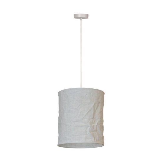 Lampadario a sospensione a cilindro per salotto moderno bianco