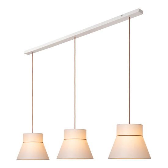 Lampadario a sospensione con 3 pendenti per sala da pranzo moderno crema marrone