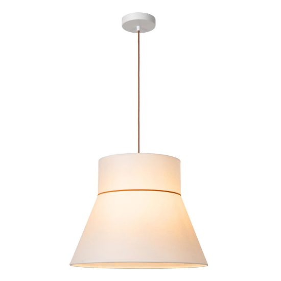 Lampadario a sospensione conico per sala da pranzo moderno crema
