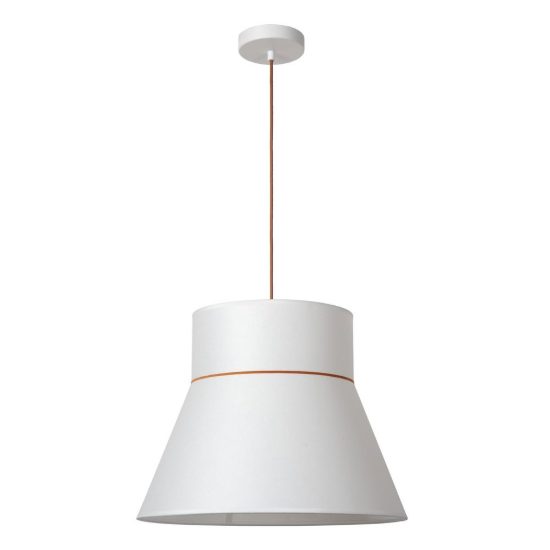 Lampadario a sospensione conico per sala da pranzo moderno crema