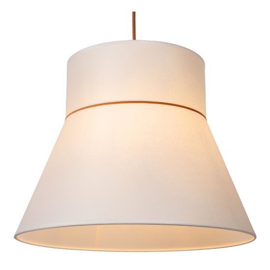 Lampadario a sospensione conico per sala da pranzo moderno crema