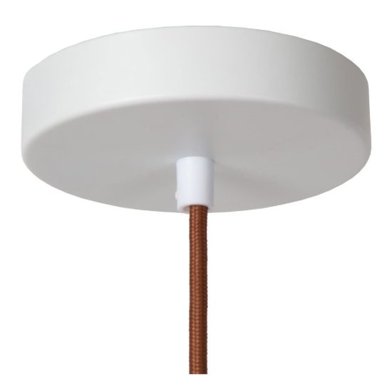 Lampadario a sospensione conico per sala da pranzo moderno crema