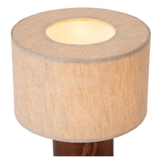 Abat-jour piccolo a cilindro per comodino moderno naturale marrone