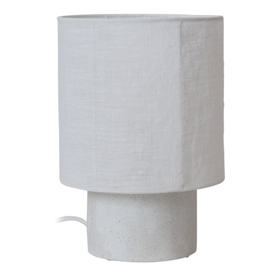 Abat-jour a cilindro per comodino moderno bianco