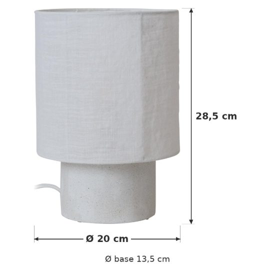 Abat-jour a cilindro per comodino moderno bianco