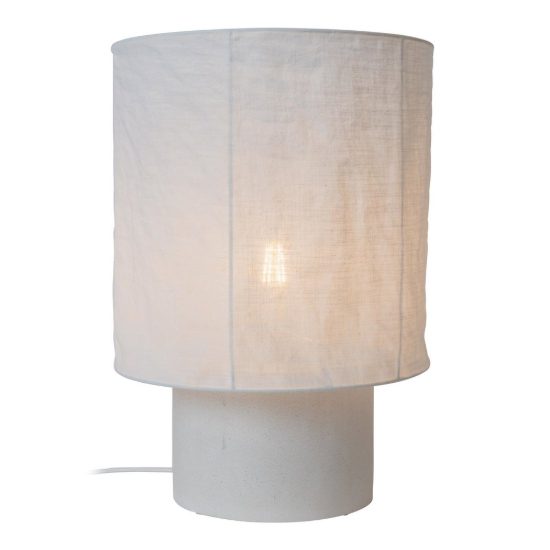 Lampada da tavolo piccola a cilindro per salotto moderna bianco