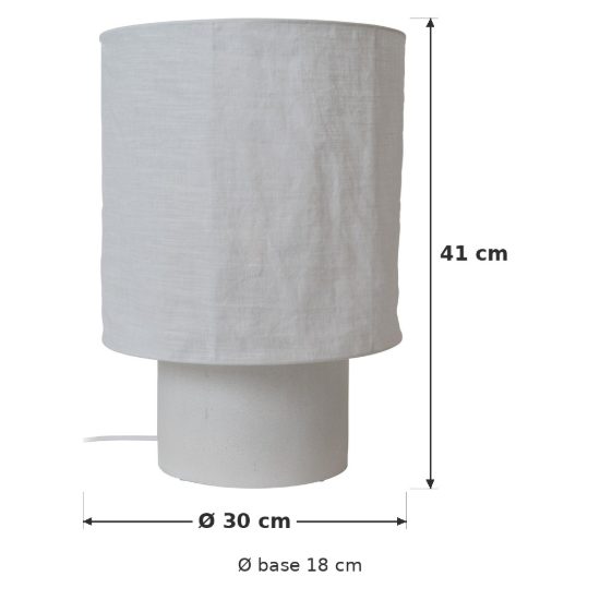 Lampada da tavolo piccola a cilindro per salotto moderna bianco