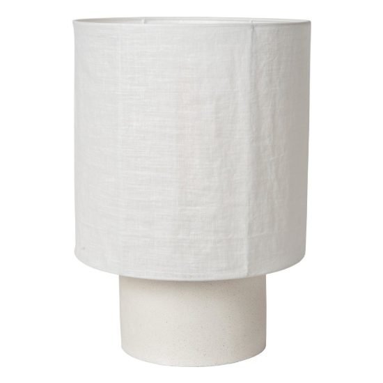 Lampada da tavolo grande a cilindro per salotto moderna bianco