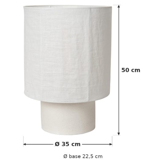Lampada da tavolo grande a cilindro per salotto moderna bianco