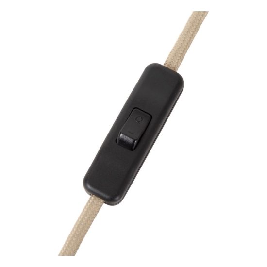 Abat-jour a cilindro per comodino moderno effetto legno chiaro crema