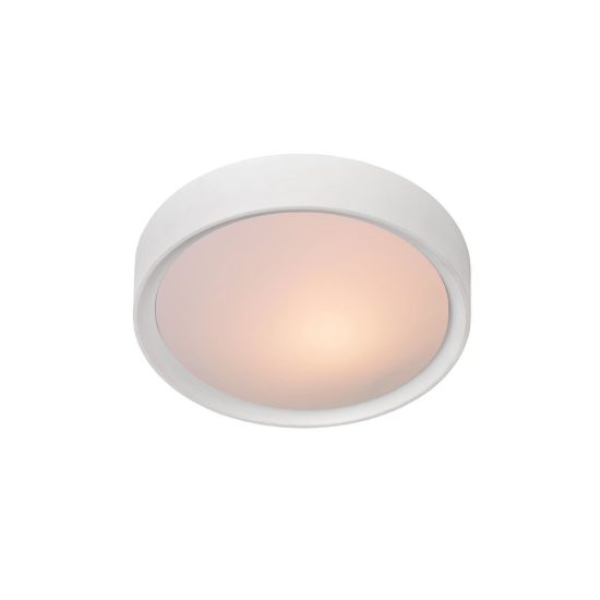 Plafoniera rotonda moderna bianco opalino
