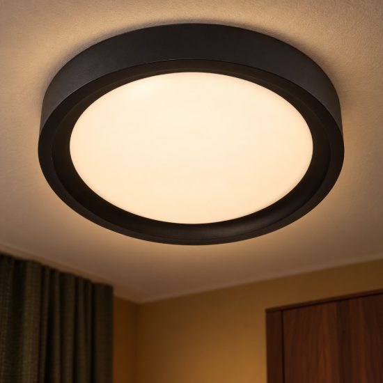 Plafoniera rotonda moderna nero