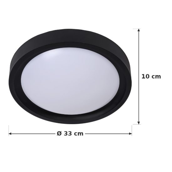 Plafoniera rotonda moderna nero