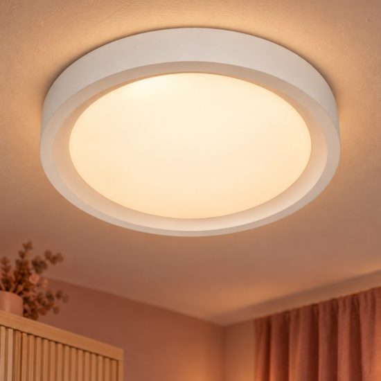 Plafoniera rotonda moderna bianco