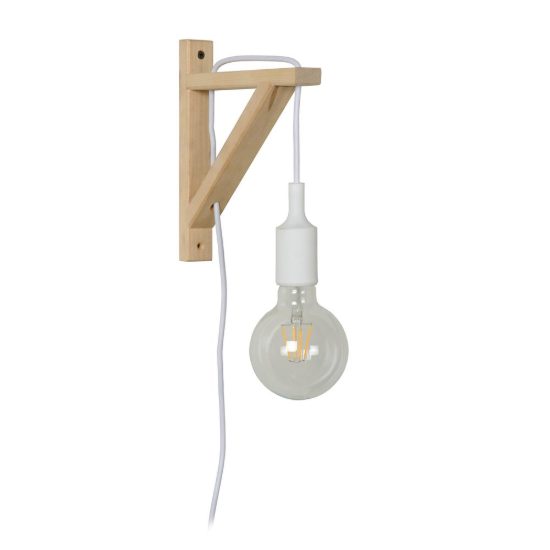 Applique per comodino camera da letto moderna bianco naturale
