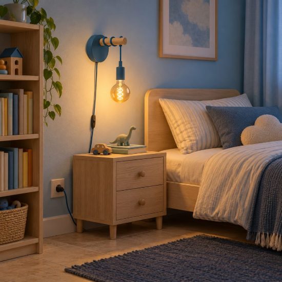 Applique moderna blu naturale
