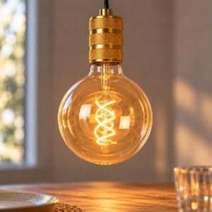 Lampada a sospensione per soggiorno contemporanea oro nero