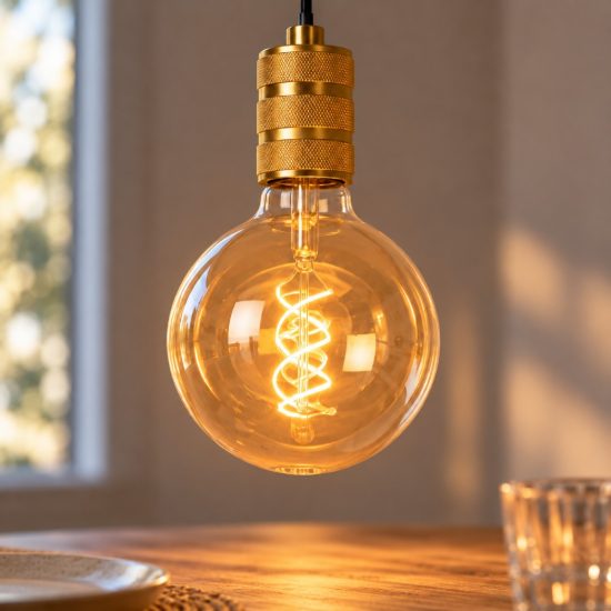 Lampada a sospensione per soggiorno contemporanea oro nero