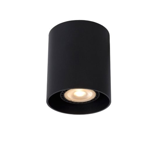 Faretto da soffitto cilindrico per soggiorno moderno nero
