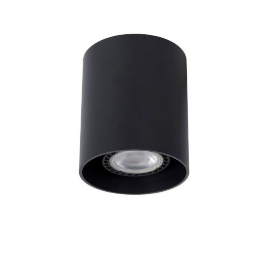 Faretto da soffitto cilindrico per soggiorno moderno nero