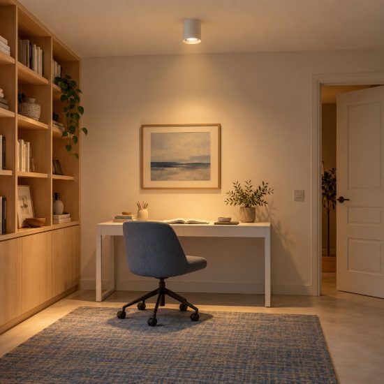 Faretto da soffitto cilindrico per salotto moderno bianco