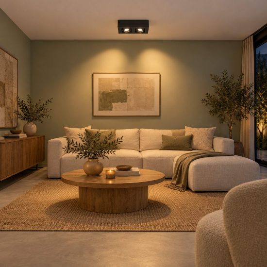 Plafoniera con 2 faretti orientabili rettangolare nero led 10w dim to warm 2200k 3000k