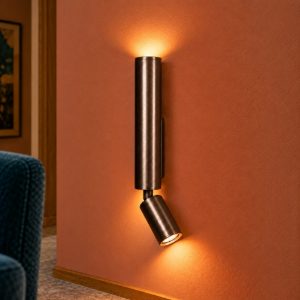 Applique 2 luci a cilindro per soggiorno moderna caffe