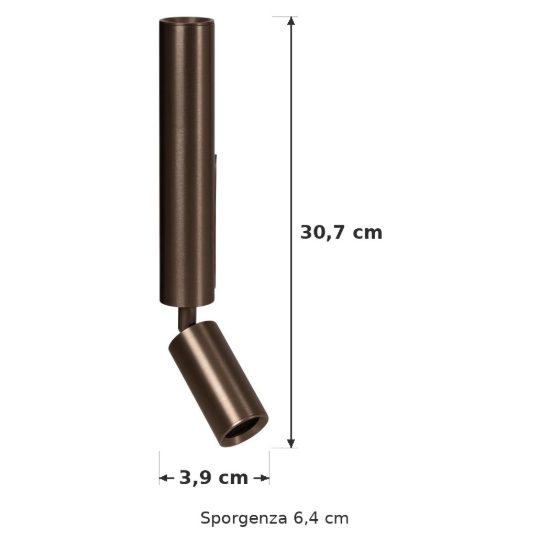 Applique 2 luci a cilindro per soggiorno moderna caffe