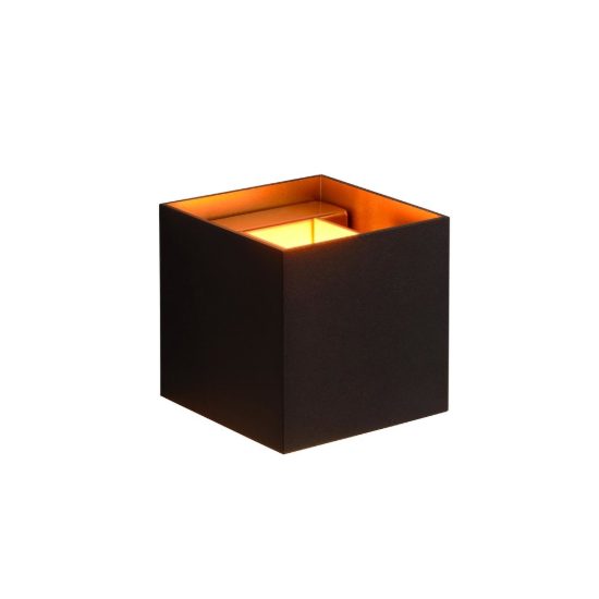 Applique quadrata per soggiorno moderna nero oro led 4w 2700k