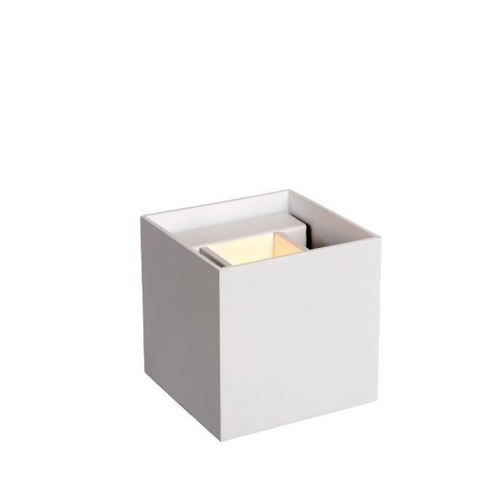 Applique quadrata per salotto moderna bianco led 4w 2700k