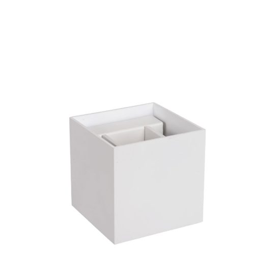 Applique quadrata per salotto moderna bianco led 4w 2700k