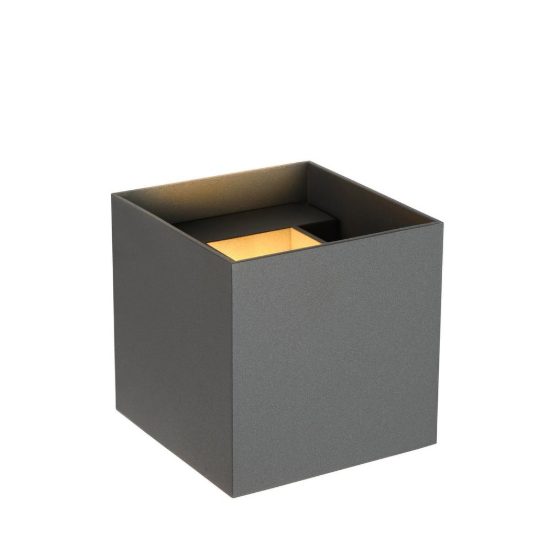 Applique quadrata per soggiorno moderna grigio led 4w 2700k