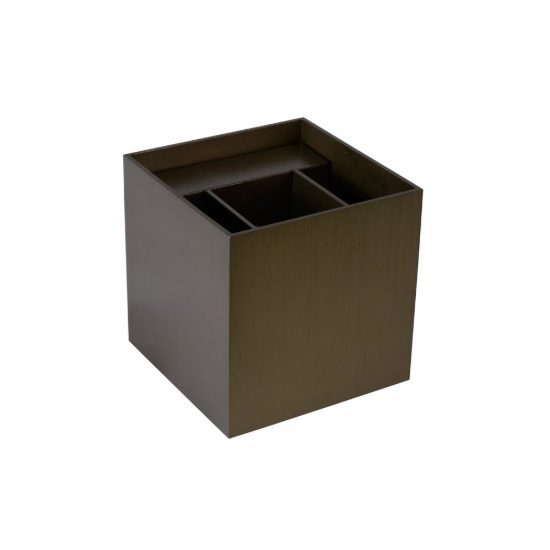 Applique quadrata per salotto moderna marrone ruggine led 4w 2700k