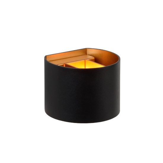 Applique curva per soggiorno moderna nero led 3,5w 2700k