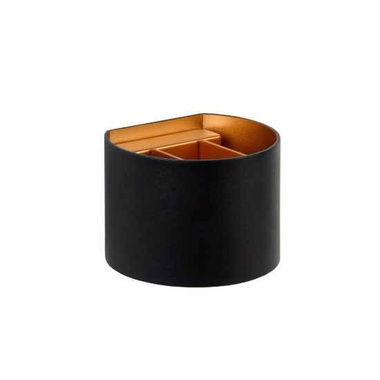 Applique curva per soggiorno moderna nero led 3,5w 2700k