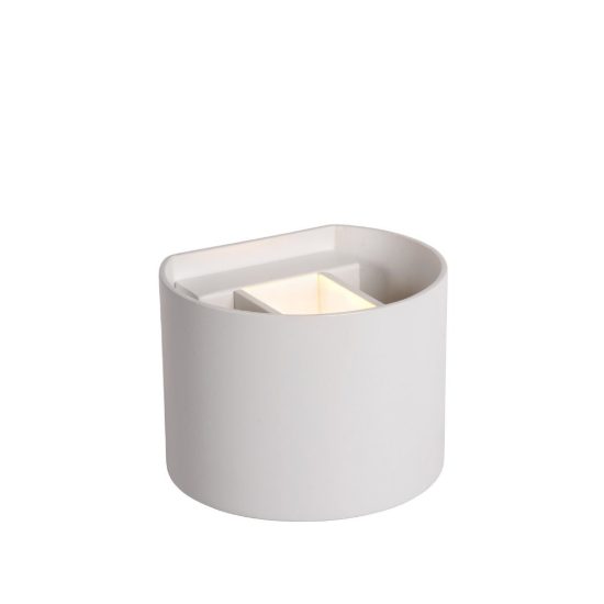 Applique curva per salotto moderna bianco led 3,5w 2700k