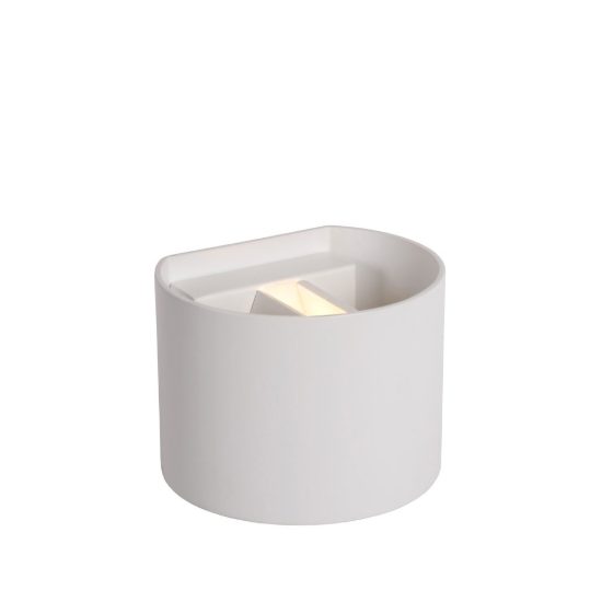 Applique curva per salotto moderna bianco led 3,5w 2700k