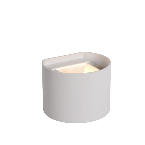 Applique curva per salotto moderna bianco led 3,5w 2700k