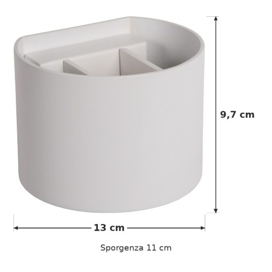 Applique curva per salotto moderna bianco led 3,5w 2700k