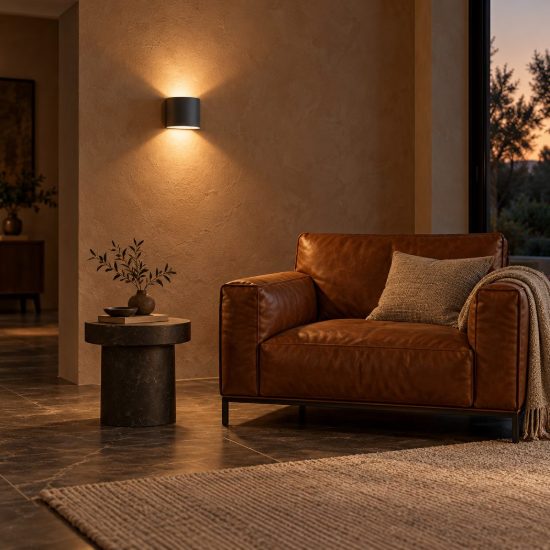 Applique curva per soggiorno moderna grigio led 3,5w 2700k