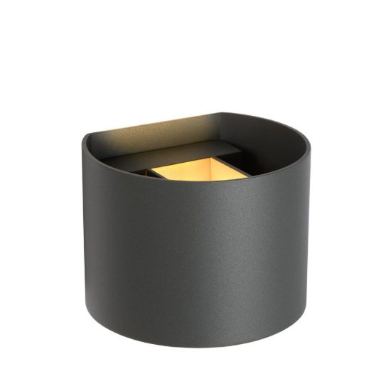 Applique curva per soggiorno moderna grigio led 3,5w 2700k